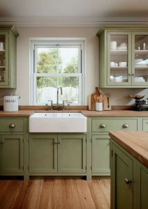 Colores ideales para pintar tu cocina 9 36 Beliebte Green Kitchen Cabinet Farben Ideen greenkitchen kitchendesign ki