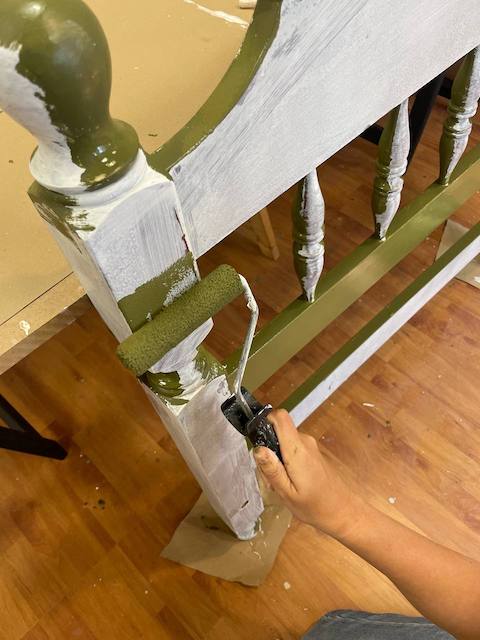 Crea efecto madera lavada en 3 pasos 28 Pintamos con rodillo