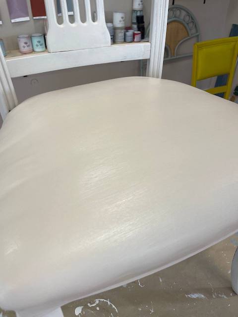 Cómo pintar sillas de madera 25 Asiento Chalk Paint Lino