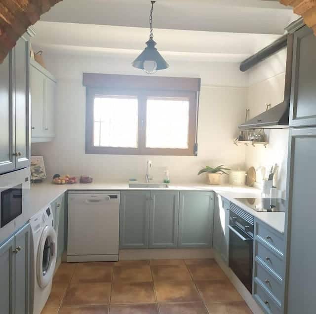 5 colores perfectos para pintar cocinas 20 Azul Vintage cocina 1