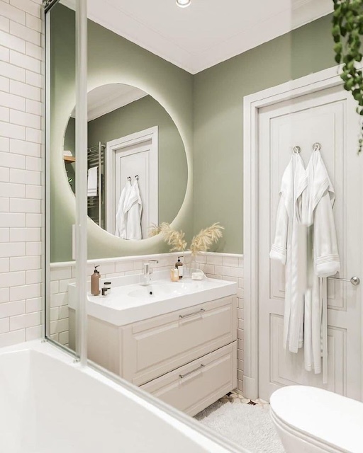 Ideas para pintar baños con el arte del Feng Shui: verdes