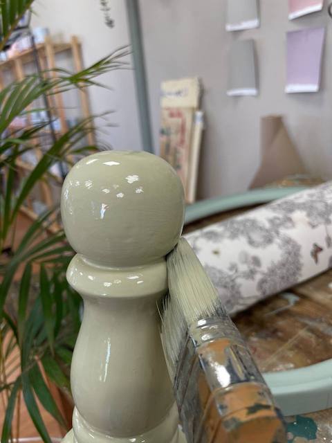 Cómo pintar un cabecero de madera 17 Bola Verde 10