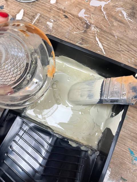 Cómo pintar un cabecero de madera 7 Bola Verde 2