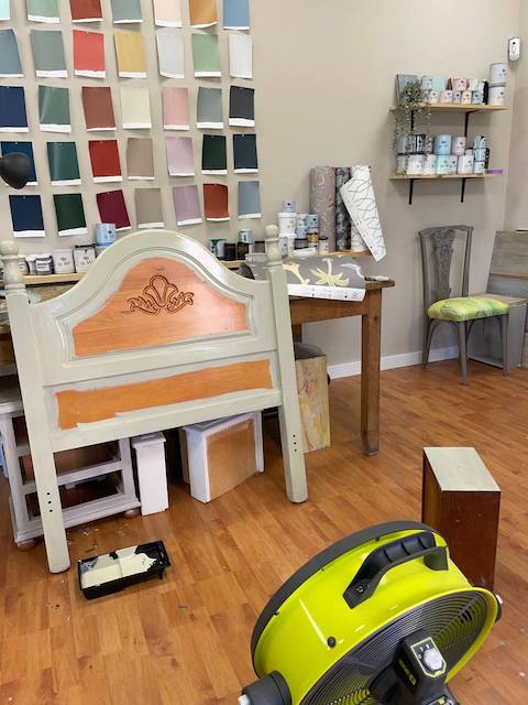 Cómo pintar un cabecero de madera 12 Bola Verde 6