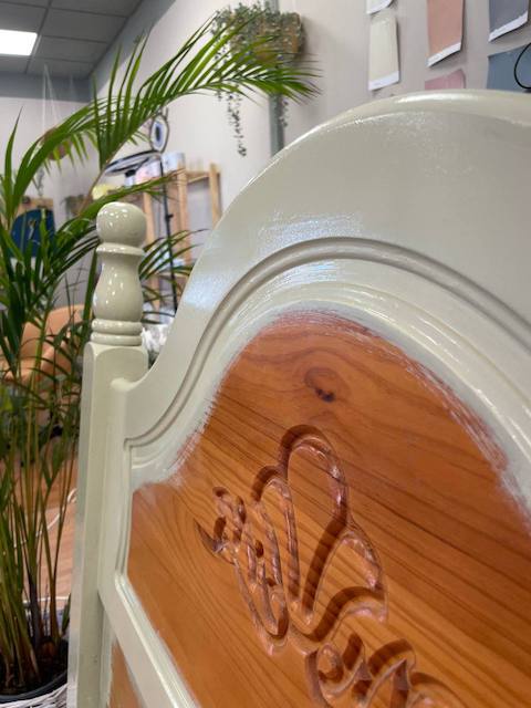 Cómo pintar un cabecero de madera 18 Bola Verde cabeceri