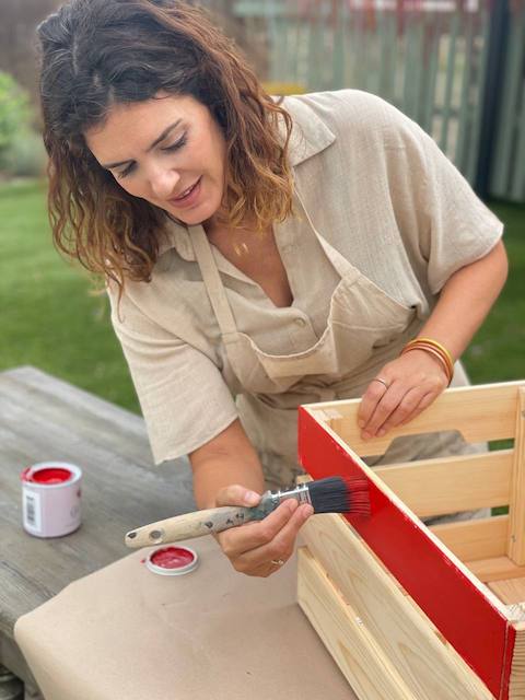 ¿Barniz o cera para pintura a la tiza? 5 Cajon Russian Red 1