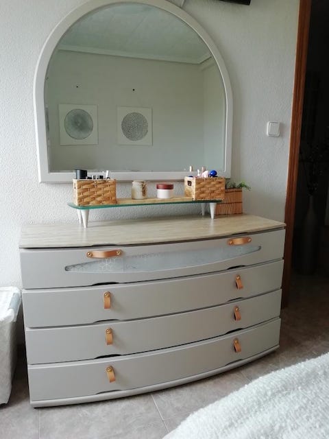 Cómo hacer efecto madera con pintura 33 Cómoda Lino y efecto madera en tapa