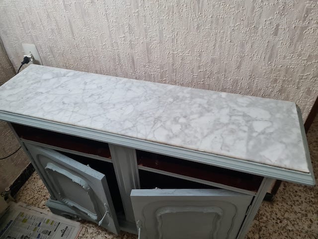 Imitación efecto madera en mármol 26 Mueble piedra marmol