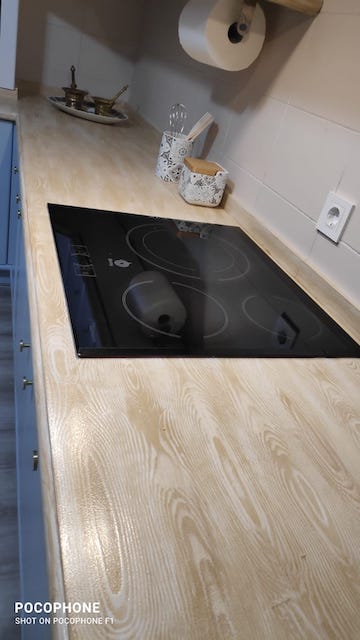 Cómo hacer efecto madera con pintura 30 Encimera efecto madera castaño