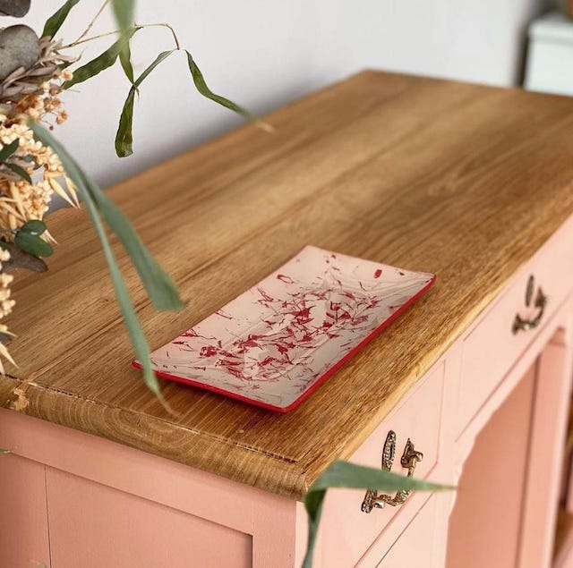 Cambios 2022 con chalk paint 9 Escritorio Rosa Greta 2