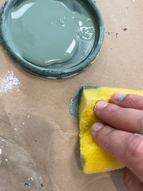 Creamos textura con esponja