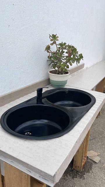 Cómo pintar un fregadero de forma fácil y económica 25 Fregadero pintado