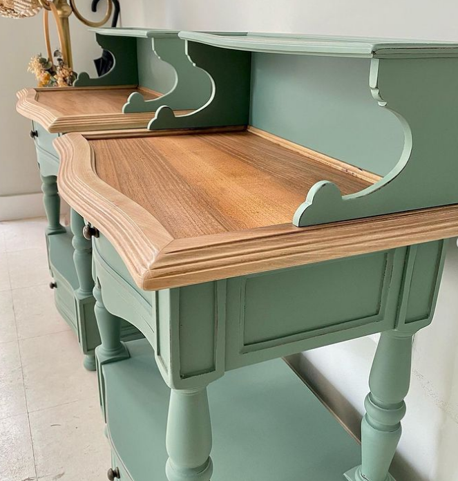 Consejos para pintar muebles oscuros 32 Mueble pintado en Humo Verde