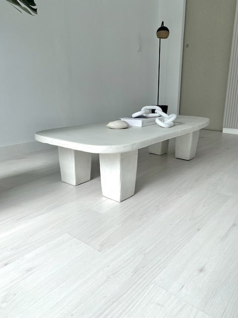 Cómo restaurar una mesa de madera 7 Mesa DIY efecto piedra