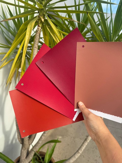 8 ideas creativas para aprovechar restos de pintura 15 Muestras en tonos rojos y terracota