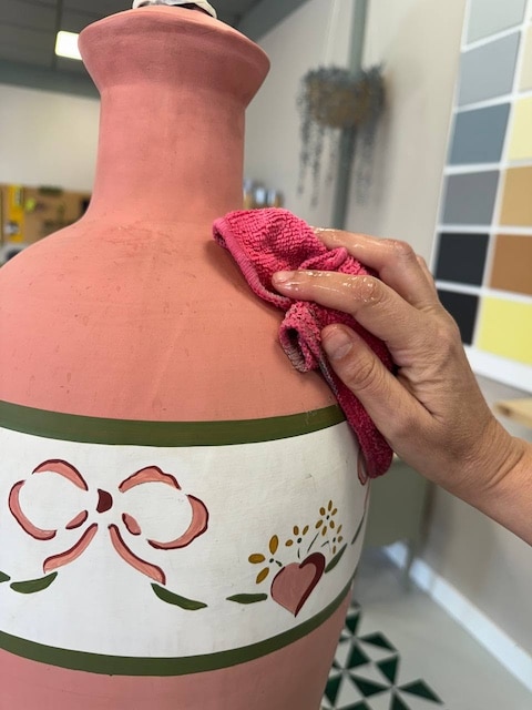 Pie de lámpara antiguo