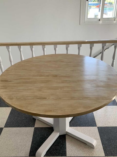 Cómo hacer efecto madera con pintura 17 blanco y madera