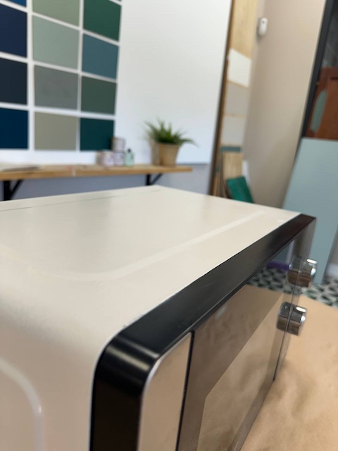 Como pintar un microondas 13 Microondas pintado por fuera