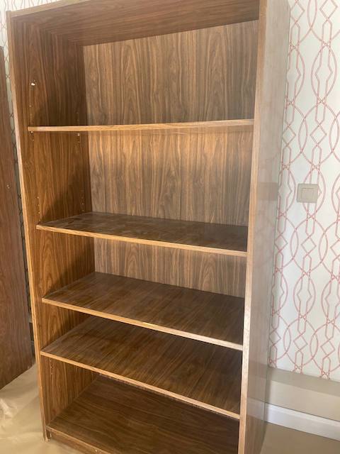 Aprende a pintar muebles de oficina de melamina 4 Mueble de melamina con repisas