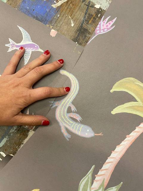 Cómo pintar un cabecero de madera 22 PApel pintado Fauna F 1