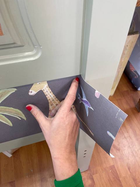 Cómo pintar un cabecero de madera 25 Papel Fauna F 3