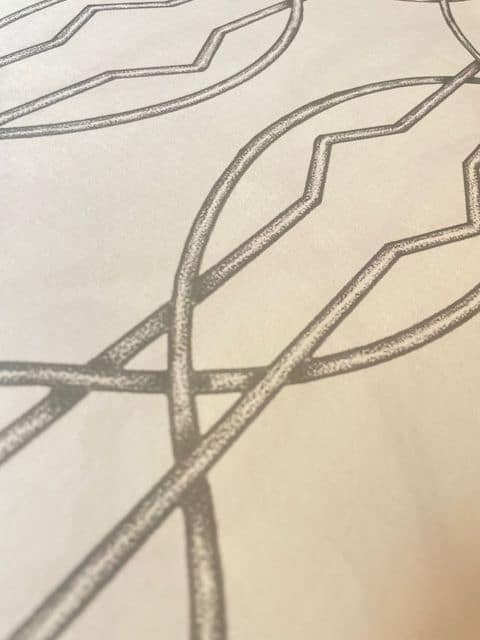 ¿Cómo combinar papel pintado y pintura? 50 Papel humo Verde Reja 1