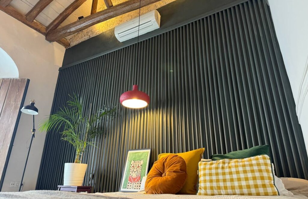 Pared pintada en Verde Lorca