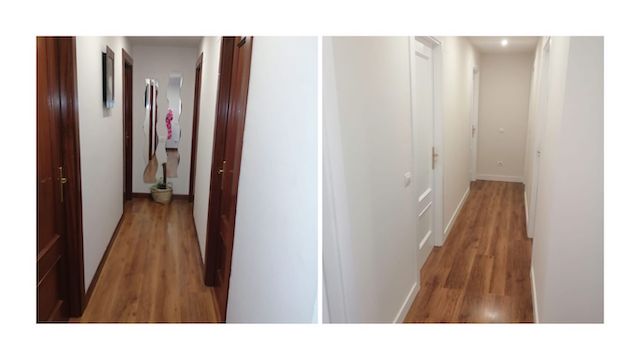 Pintar tu casa: ¿Blanco o color? ¡Descúbrelo aquí! 3 Paredes de pasillo pintadas y puertas