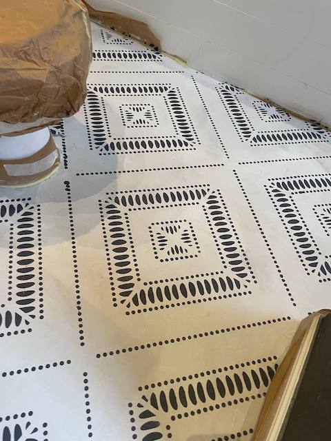 Pintar suelo con plantilla 21