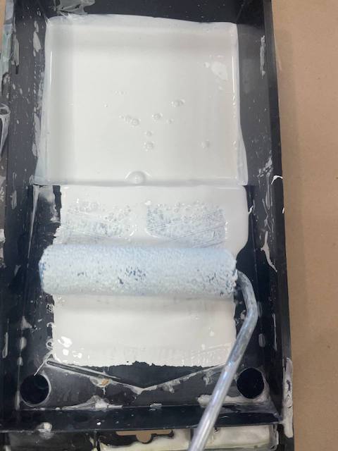 Imitación efecto madera en mármol 8 Preparamos la imprimación