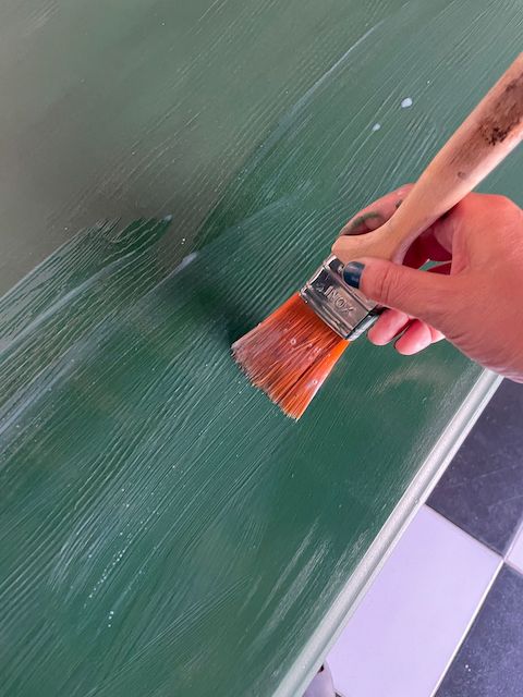Cómo hacer efecto madera con pintura 18 Efecto madera en verde