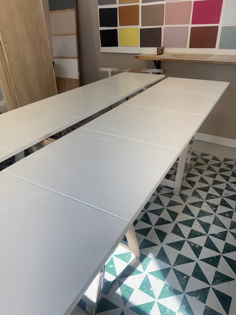 Puertas de madera pintadas