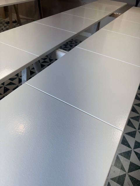 Puertas de madera pintadas