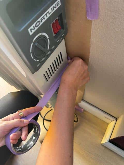 Protegemos con cinta adhesiva