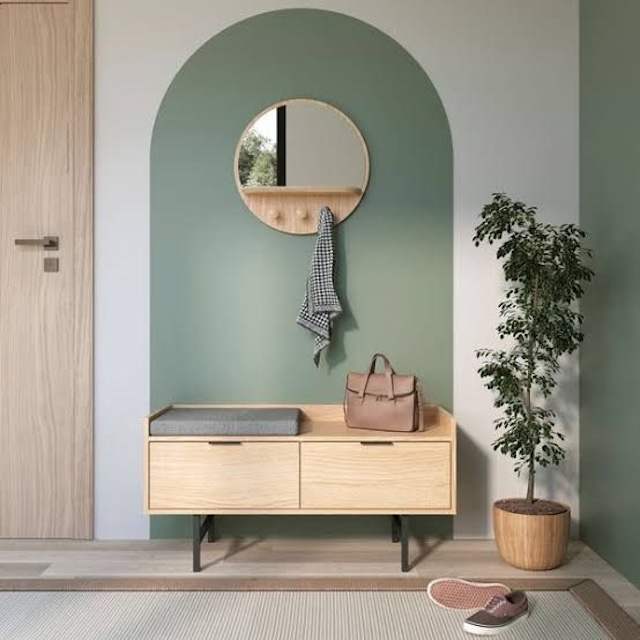 Ideas de recibidor: banco almacenador