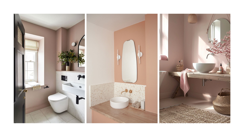 Inspiración baños en tonos rosas