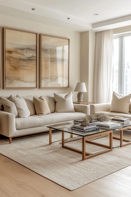 Tendencias para pintar paredes de salon: neutros