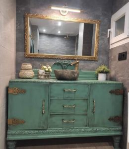 mueble de baño albahaca patinado en negro