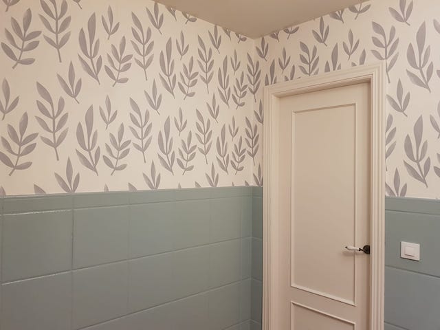 Verde Macilla zócalo y papel