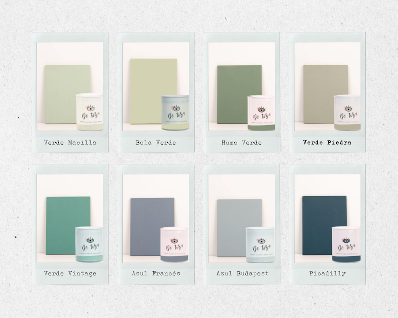 Paleta de color verdes y azules