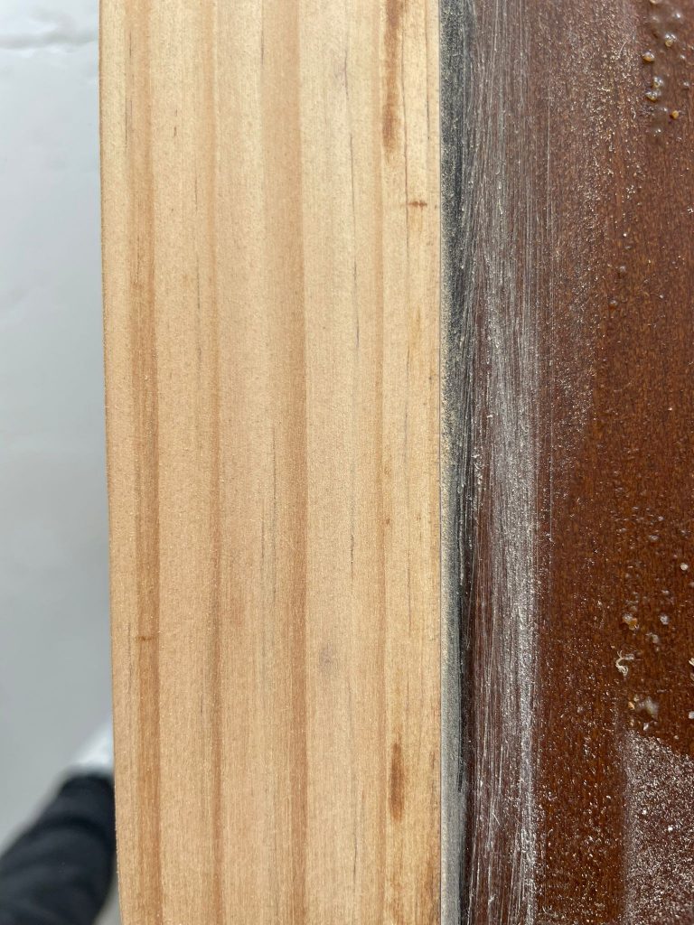 Madera tras ser decapada