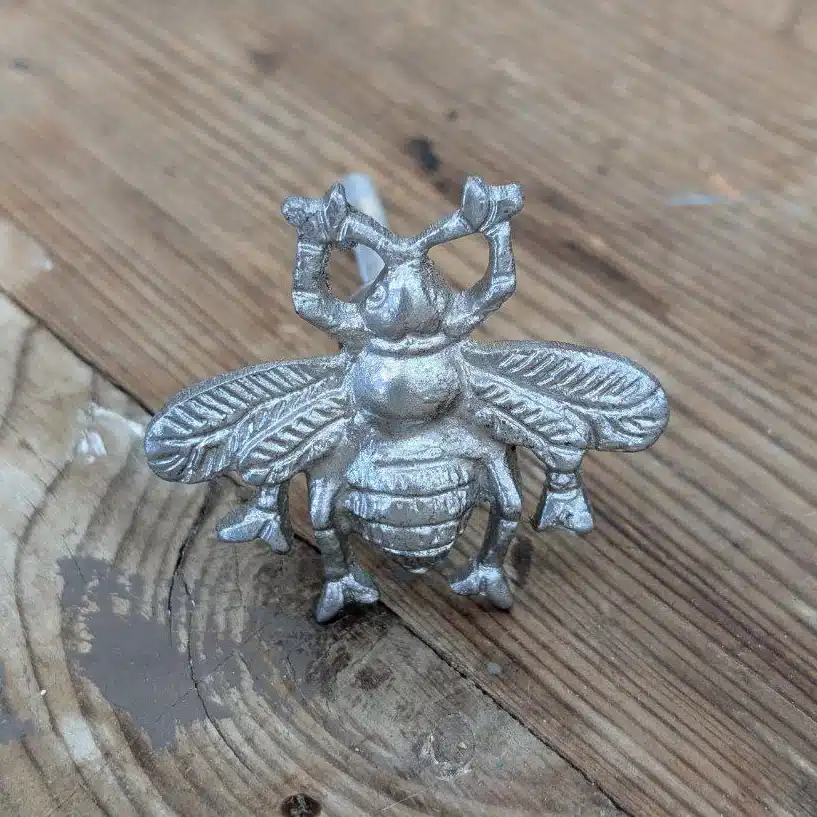 Pack de 2 tiradores Abeja Plateada 1 Pack de 2 tiradores Abeja Plateada