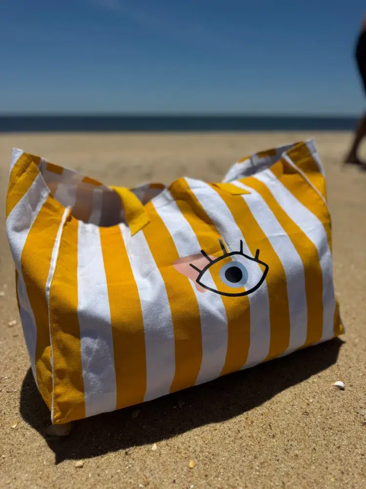 Bolso de Playa Tizadicta Amarillo 1 Bolso de Playa Tizadicta Amarillo