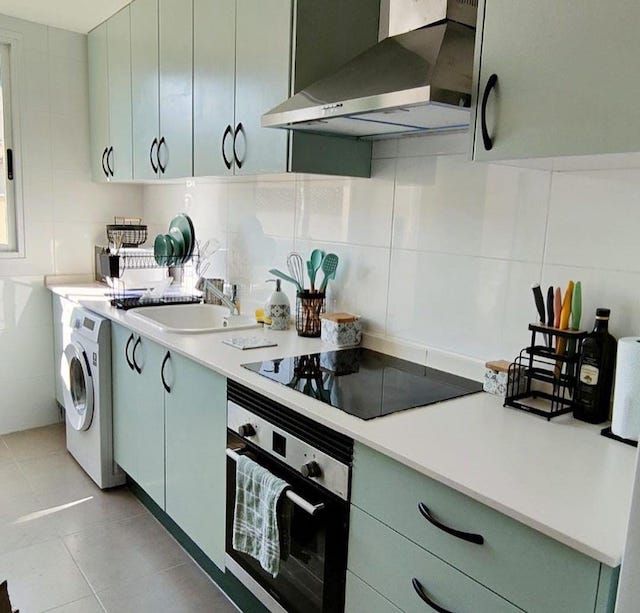 Cambios 2022 con chalk paint 13 cocina verde azulado