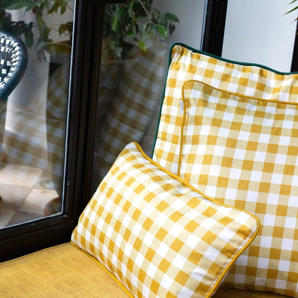 Funda Cojín Vichy Orégano 30x50 1 Funda Cojín Vichy Orégano 30x50