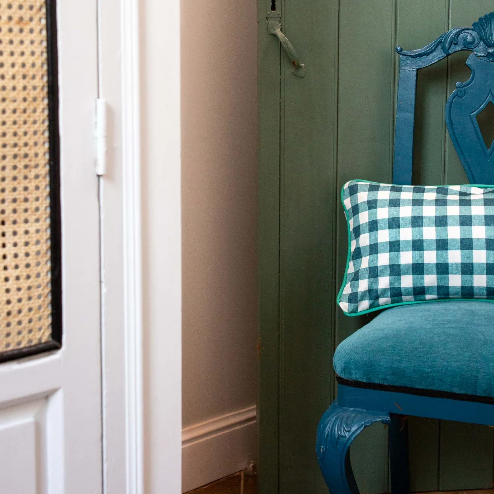 Funda Cojín Vichy Baresse bordón Verde 30x50 1 Funda Cojín Vichy Baresse bordón Verde 30x50