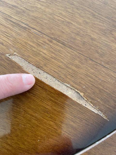 Reparar una mesa desperfecto mesa 1