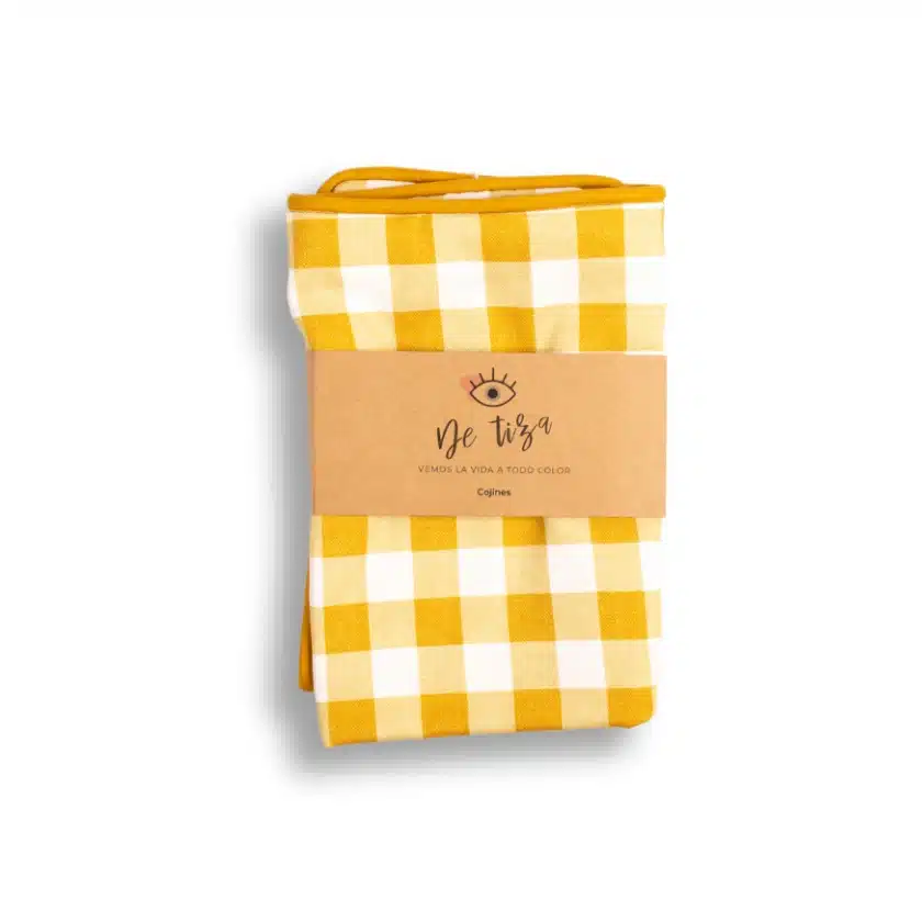 Funda Cojín Vichy Orégano 50x50 3 Funda Cojín Vichy Orégano 50x50 - Imagen 3