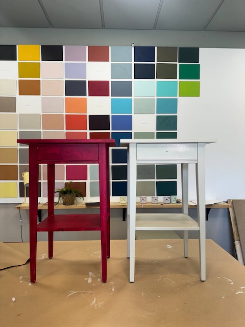 Cómo pintar mesitas de IKEA 13 Como pintar mesitas de ikea en tonos claros y vibrantes