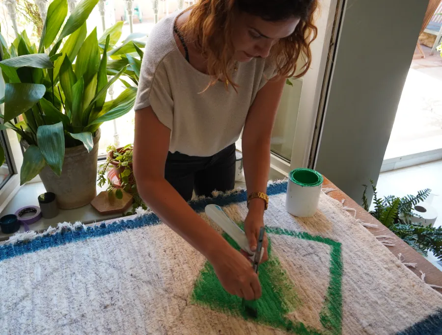 Tejidos 10 pintando tejidos